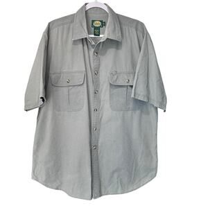 Cabelas Outdoor Gear Shirt Green Utility Safari Casual Hunting Fishing Mens XL